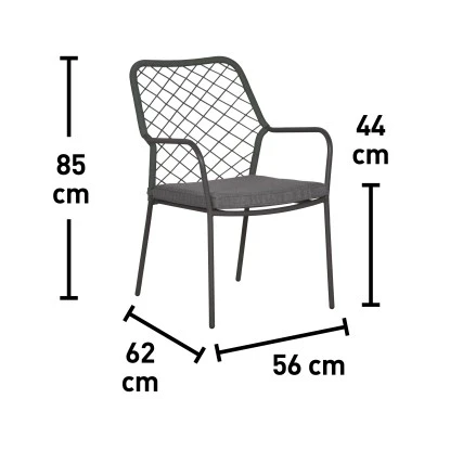 Stapelstuhl Glenrio Mit Seilbespannung Stahl 2 Stapelstuhl Glenrio Mit Seilbespannung Stahl – Bild 2