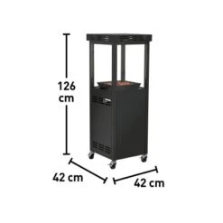 Gaskamin Ridera 6,5 KW Mit Panoramaglas Und Lava-Deko-Steinen -Haushaltswaren Geschäft 048126602964 VM01 221220 L