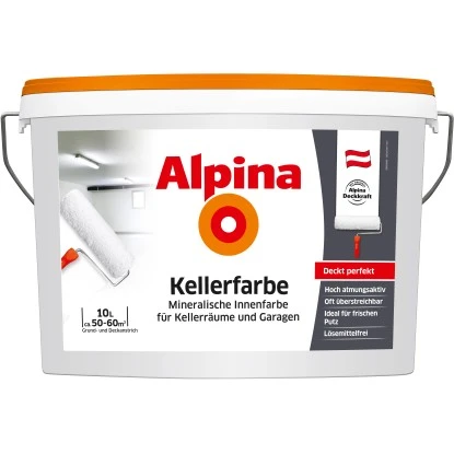 Alpina Kellerfarbe Weiß Matt 10 L 1 Alpina Kellerfarbe Weiß Matt 10 L