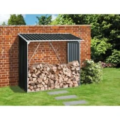 Duramax Kaminholzregal 182 X 162,5 X 74 Cm (B X H X T) Anthrazit -Haushaltswaren Geschäft 208134 2400 3