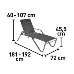 Sonnenliege Pacora Aus Textilen Anthrazit XL -Haushaltswaren Geschäft 2092443 VM01