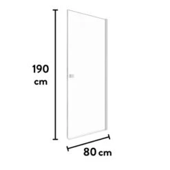 Baliv Dusch-Drehtür DUK-80.30T 80 Cm X 190 Cm Chrom -Haushaltswaren Geschäft 250312107744 VM01 190221 L
