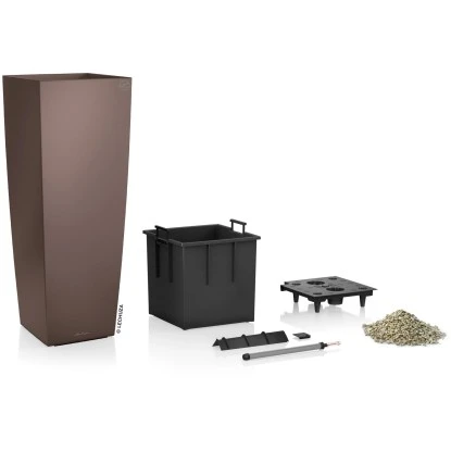 Lechuza Pflanzgefäß Cubico Alto Premium 40 Cm X 40 Cm Espresso Metallic 2 Lechuza Pflanzgefäß Cubico Alto Premium 40 Cm X 40 Cm Espresso Metallic – Bild 2