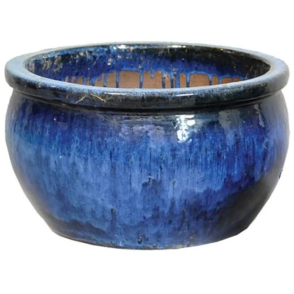 M Collections Pflanztopf Glasiert Bavaria Ø 25 Cm X 17 Cm Blau 1 M Collections Pflanztopf Glasiert Bavaria Ø 25 Cm X 17 Cm Blau