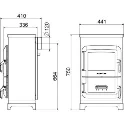 Wamsler Dauerbrand Raumheizer RH 6F Lavendel Mit Fenster EEK: A -Haushaltswaren Geschäft 2993269 4432 9