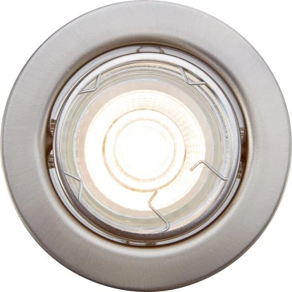 LED-Einbauleuchte 86R Metall Nickelfarben 3er-Set 2 LED-Einbauleuchte 86R Metall Nickelfarben 3er-Set – Bild 2