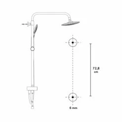 Baliv Überkopfbrause-Set KBS-14.120 Verchromt -Haushaltswaren Geschäft 4007873340123 90