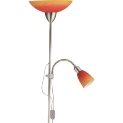 Deckenfluter Pienza Mit Leseleuchte Rot-Orange