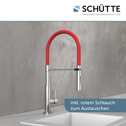 Schütte Spültischarmatur Mit Soft-Touch Schlauch Stilo Chrom-Schwarz 3 Schütte Spültischarmatur Mit Soft-Touch Schlauch Stilo Chrom-Schwarz – Bild 3