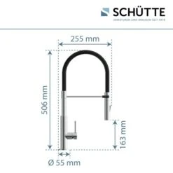 Schütte Spültischarmatur Mit Soft-Touch Schlauch Stilo Chrom-Schwarz 11 Schütte Spültischarmatur Mit Soft-Touch Schlauch Stilo Chrom-Schwarz -Haushaltswaren Geschäft 4008431791807 2759 6