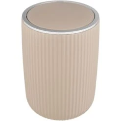 Wenko Schwingdeckeleimer Agropoli L Kosmetikeimer Mit Schwingdeckel 5,5 L Beige