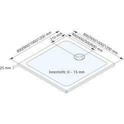 Schulte ExpressPlus Duschwanne Schulte-plan Eckig Mineralguss 90x90cm 9 Schulte ExpressPlus Duschwanne Schulte-plan Eckig Mineralguss 90x90cm -Haushaltswaren Geschäft 4060991056468 2053 3