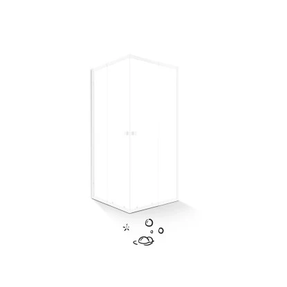 Baliv Duschkabine DUK-90.11E 77 Cm - 90 Cm Weiß 4 Baliv Duschkabine DUK-90.11E 77 Cm - 90 Cm Weiß – Bild 4