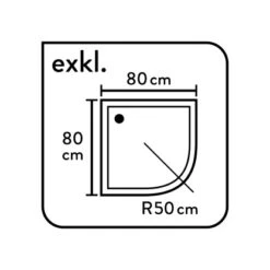 Baliv Duschkabine DUK-80.20R 80 Cm X 80 Cm Chrom -Haushaltswaren Geschäft 4250312107720 WEB03 270521