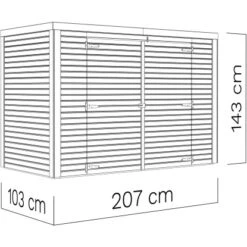 Bertilo Gartenschrank Box Bike 103 Cm X 207 Cm Anthrazit FSC® -Haushaltswaren Geschäft 42686005288 11021300 VM 01