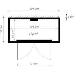 Bertilo Gartenschrank Box Bike 103 Cm X 207 Cm Anthrazit FSC® -Haushaltswaren Geschäft 42686005288 11021300 VM 02
