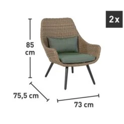 Balkonmöbel-Set Aliceville 3-teilig Polyrattan Grün-Grau 28 Balkonmöbel-Set Aliceville 3-teilig Polyrattan Grün-Grau -Haushaltswaren Geschäft 48124977651 VM01 280219 15