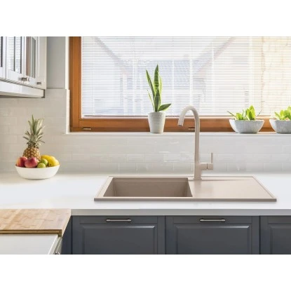 Miló Einbauspüle Granitverbundstoff Palladio 86 Sand 3 Miló Einbauspüle Granitverbundstoff Palladio 86 Sand – Bild 3