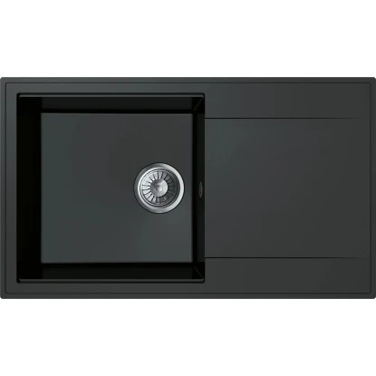 Miló Einbauspüle Granitverbundstoff Palladio 86 Schwarz 1 Miló Einbauspüle Granitverbundstoff Palladio 86 Schwarz