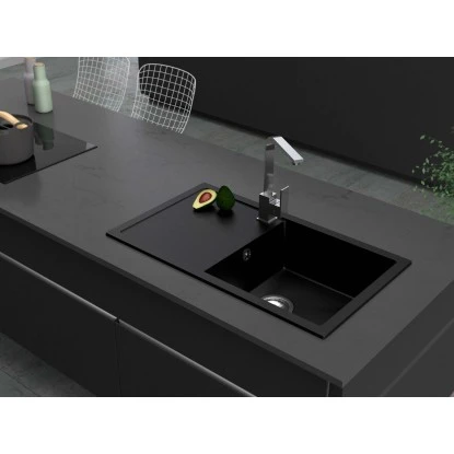 Miló Einbauspüle Granitverbundstoff Blissano 76 Schwarz 3 Miló Einbauspüle Granitverbundstoff Blissano 76 Schwarz – Bild 3