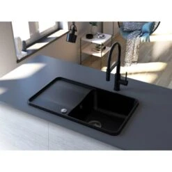 Miló Einbauspüle Granitverbundstoff Piu 78 Schwarz -Haushaltswaren Geschäft 5903140018131 30