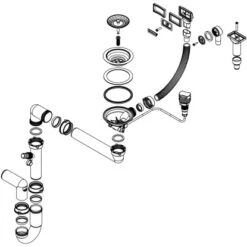 Miló Röhrensiphon-Set Mit Exzenter Mattschwarz Ø 114 Mm -Haushaltswaren Geschäft 5903140018537 4
