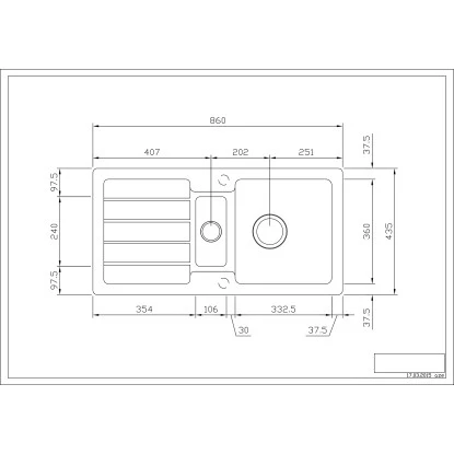 Eurodomo Einbauspüle Bali 86 Cm Mit Stopfenventil Beige 2 Eurodomo Einbauspüle Bali 86 Cm Mit Stopfenventil Beige – Bild 2