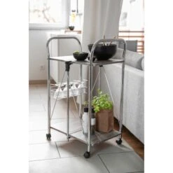 Wenko Servierwagen Liky Holzdekor Zusammenklappbar -Haushaltswaren Geschäft 686865 1068 08