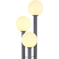 Globo Außenleuchte Laura 3-flammig Edelstahl Anthrazit Glas -Haushaltswaren Geschäft 756528 3749 3