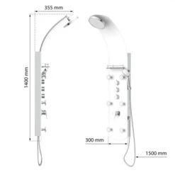 Eisl Duschpaneel Karibik 3 In 1 Mit Regendusche Sechs Massagedüsen Weiß 12 Eisl Duschpaneel Karibik 3 In 1 Mit Regendusche Sechs Massagedüsen Weiß -Haushaltswaren Geschäft 7663628 2759 3