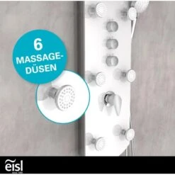 Eisl Duschpaneel Karibik 3 In 1 Mit Regendusche Sechs Massagedüsen Weiß 18 Eisl Duschpaneel Karibik 3 In 1 Mit Regendusche Sechs Massagedüsen Weiß -Haushaltswaren Geschäft 7663628 2759 9