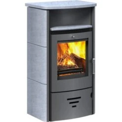 Accente Kaminofen Turin 2.0 Naturstein 6 KW Grau Mit Automatik EEK: A -Haushaltswaren Geschäft 81 TURINGTS11FA 2881 Bild2