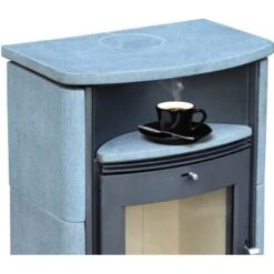 Accente Kaminofen Turin 2.0 Naturstein 6 KW Grau Mit Automatik EEK: A -Haushaltswaren Geschäft 81 TURINGTS11FA 2881 Bild3