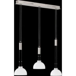Fischer & Honsel LED-Pendelleuchte Avignon 3x 9 W Weiß-Nickel 2900 Lm -Haushaltswaren Geschäft 891148 1546 4
